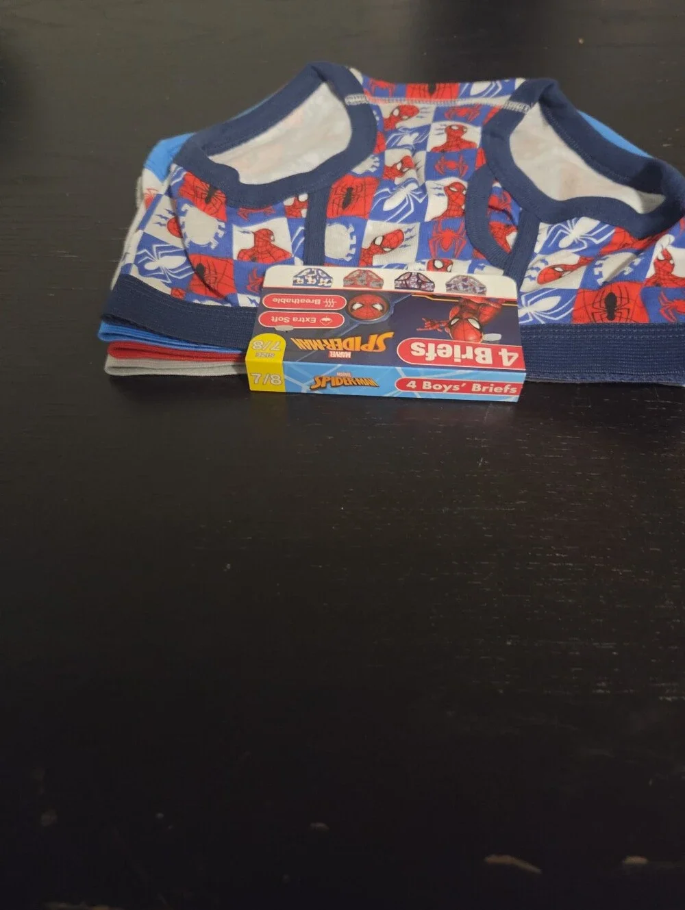 Spider-Man Boys Briefs Underwear 4-Pack Size 7 Multicolor Breathable Extra Soft